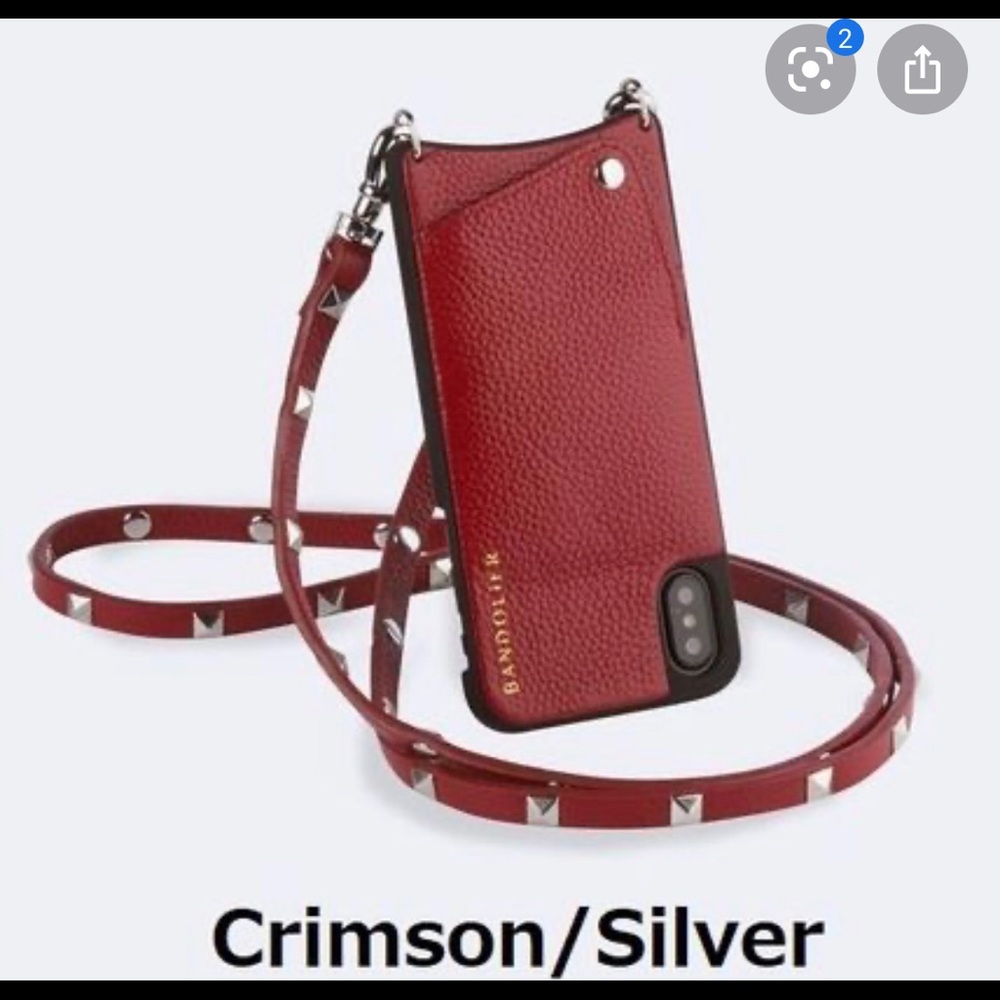Bandolier iPhone X Burgundy Red Studded Purse ⚡️